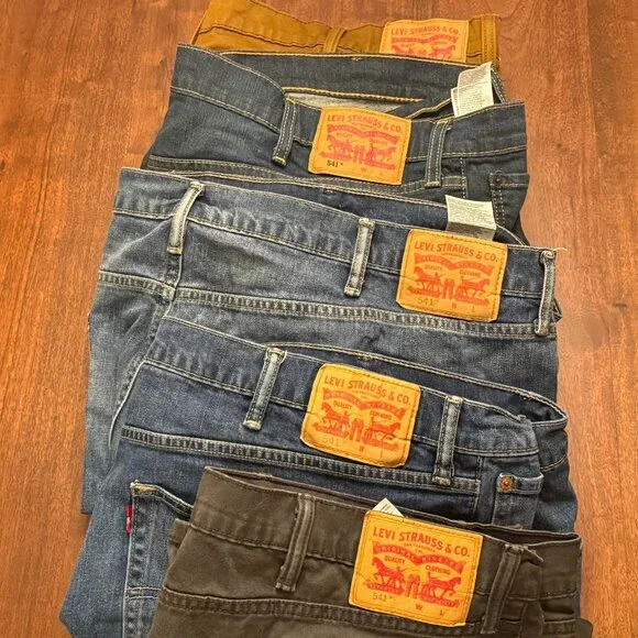 BUNDLE: Five 46x29 Levi's 541 Athletic Taper Fit Men's Jeans (Big & Tall) - Picture 1 of 3